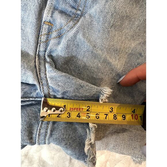 Levi's 501 Cutoff Denim Distressed Shorts W28 - Picture 6 of 8